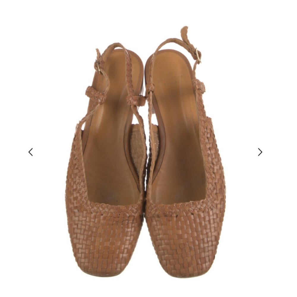 Sezane Paula Babies Woven Slingback Heels